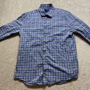 Charles Tyrwhitt Shirt‎ Mens Large Blue Button Up Weekend Extra Slim Fit